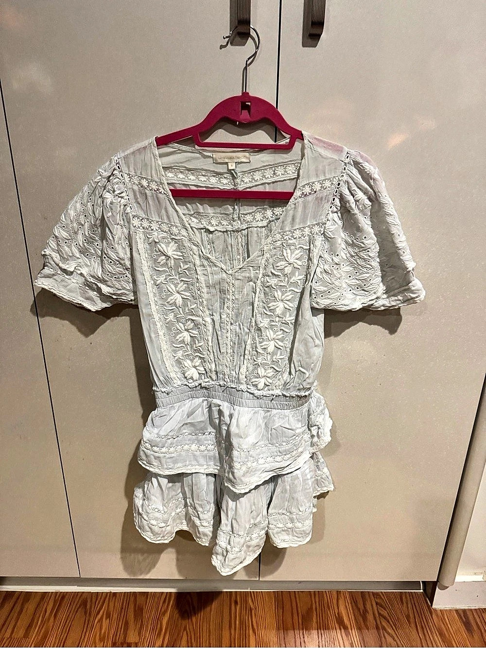 LoveShackFancy Natasha Ruffle Tiered Mini Dress